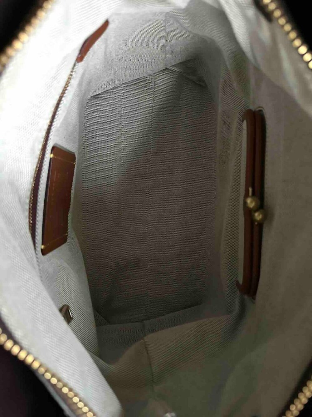 COACH Rogue 30/31 1941 Oxblood Brass Border Rivets TeaRose Leather bag RARE - Picture 14 of 15